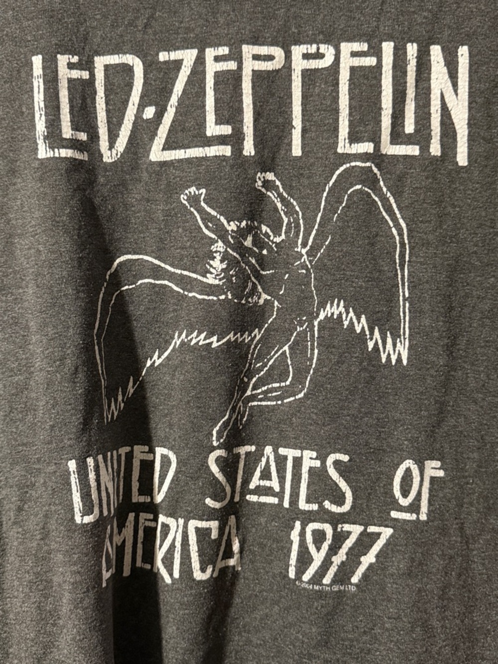Led Zeppelin Charcoal Gray Short Sleeve Band Tee Medium - Picture 3 of 7